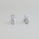 Infinity Diamond Stud Earrings - Anygolds