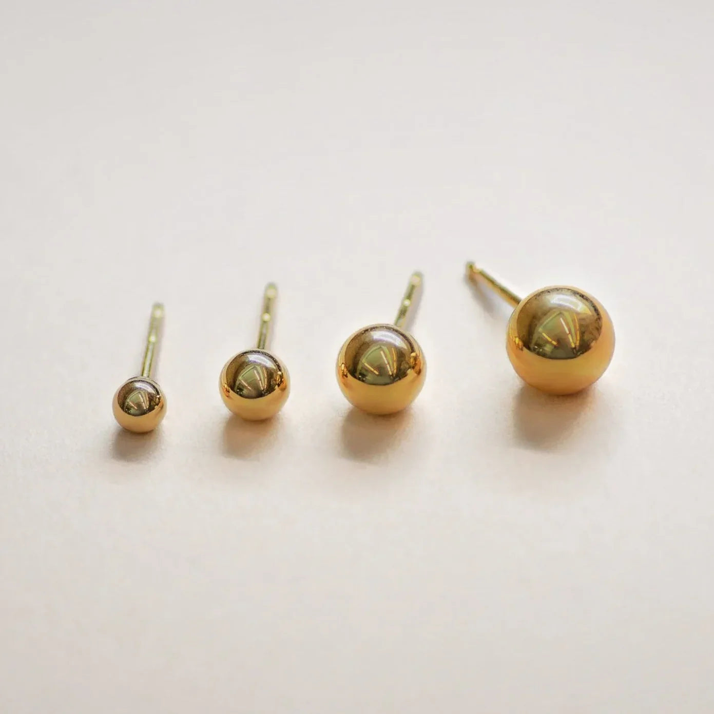 Sphere Ball Stud Earrings - Anygolds
