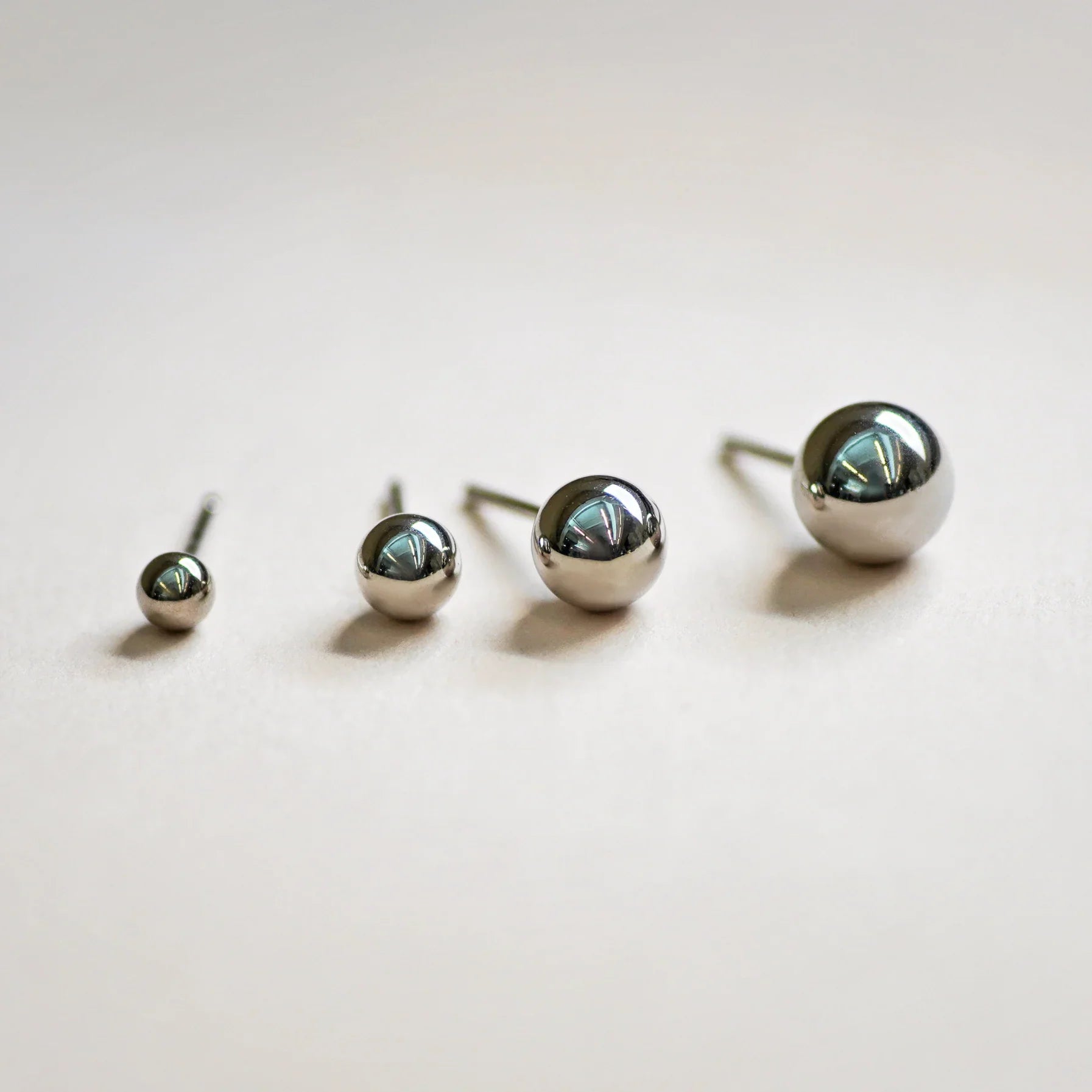 Sphere Ball Stud Earrings - Anygolds