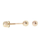 Round Gold Ball Stud Earrings