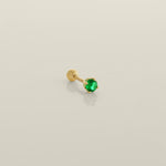 Solitaire Birthstone Stud Piercing Earring