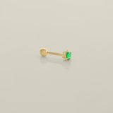 Solitaire Birthstone Stud Piercing Earring