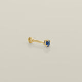 Solitaire Birthstone Stud Piercing Earring