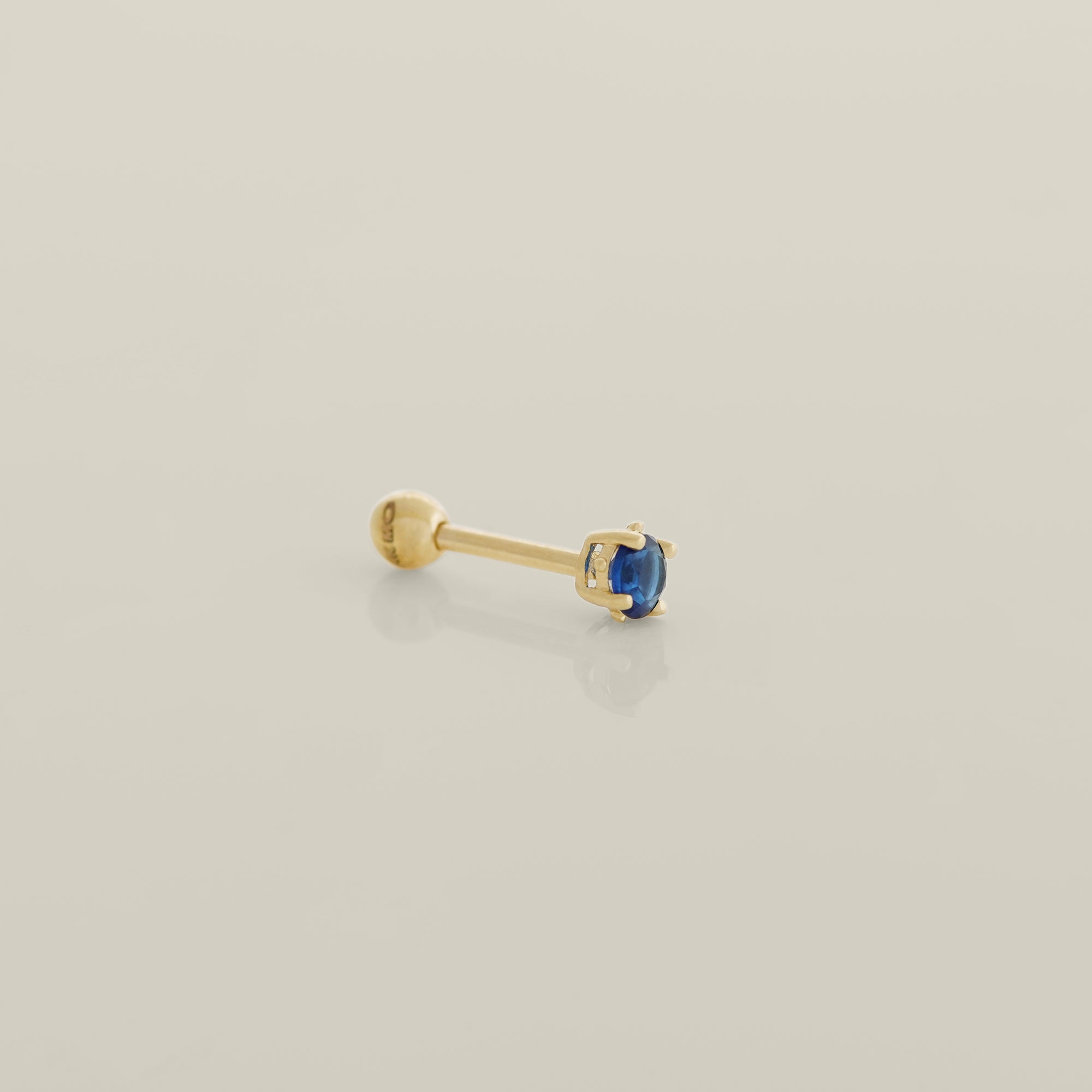 Solitaire Birthstone Stud Piercing Earring