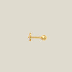 14K Solid Gold Mini Daisy Flower Stud (Internal | External) – Anygolds