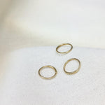 Plain Thin Ring Hoop - Anygolds