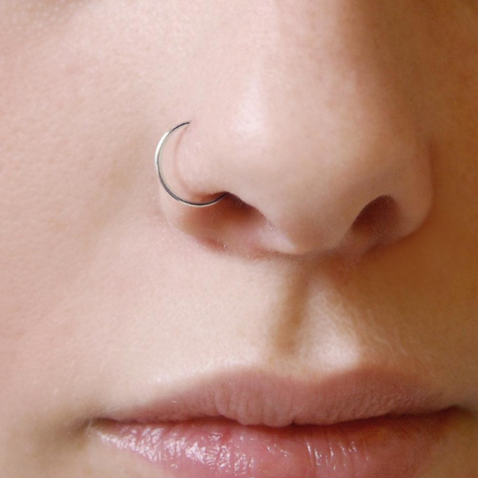 Plain Thin Ring Hoop - Anygolds