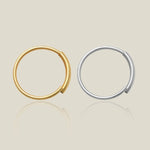 14K Solid Gold Plain Endless Hoop – Anygolds