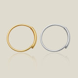 14K Solid Gold Plain Endless Hoop – Anygolds