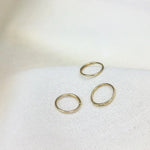 14K Solid Gold Plain Endless Hoop – Anygolds