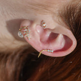 Marquise Leaf Branch Stud