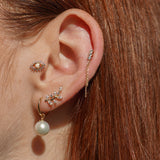 Marquise Leaf Branch Stud