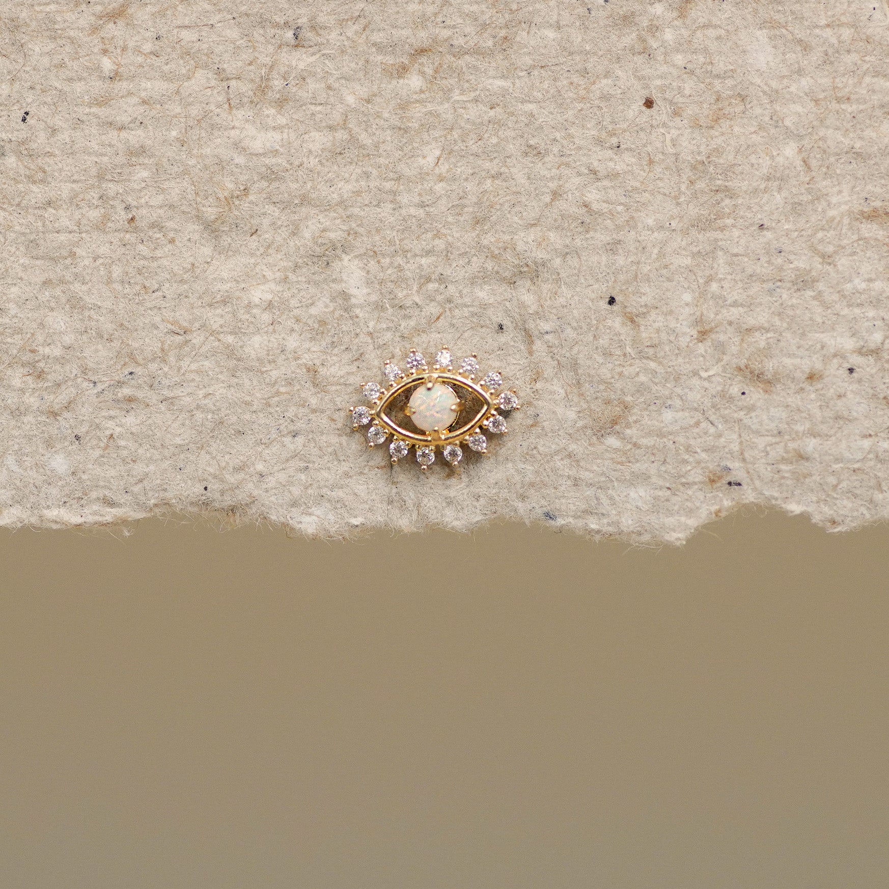 Opal Evil Eye Stud