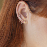 Baguette Stone Chain Stud