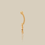 Marquise Drop Lotus Flower Curved Barbell
