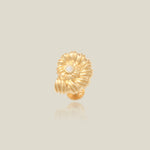 14K Molten Shell Stud Earring