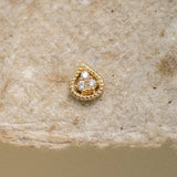 Petite Pavé Teardrop Stud