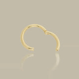 14K Solid Gold Plain Seamless Clicker Hoop Ring - 16G, 18G – Anygolds