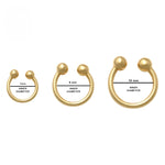 14K Solid Gold Plain Horseshoe Hoop – Anygolds