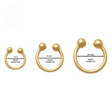 14K Solid Gold Plain Horseshoe Hoop – Anygolds
