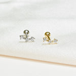 Diamond Mini Round Trio Stud - Anygolds