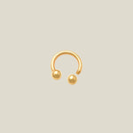 14K Solid Gold Plain Horseshoe Hoop – Anygolds