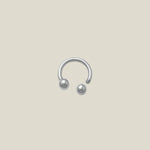 14K Solid Gold Plain Horseshoe Hoop – Anygolds
