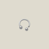 14K Solid Gold Plain Horseshoe Hoop – Anygolds