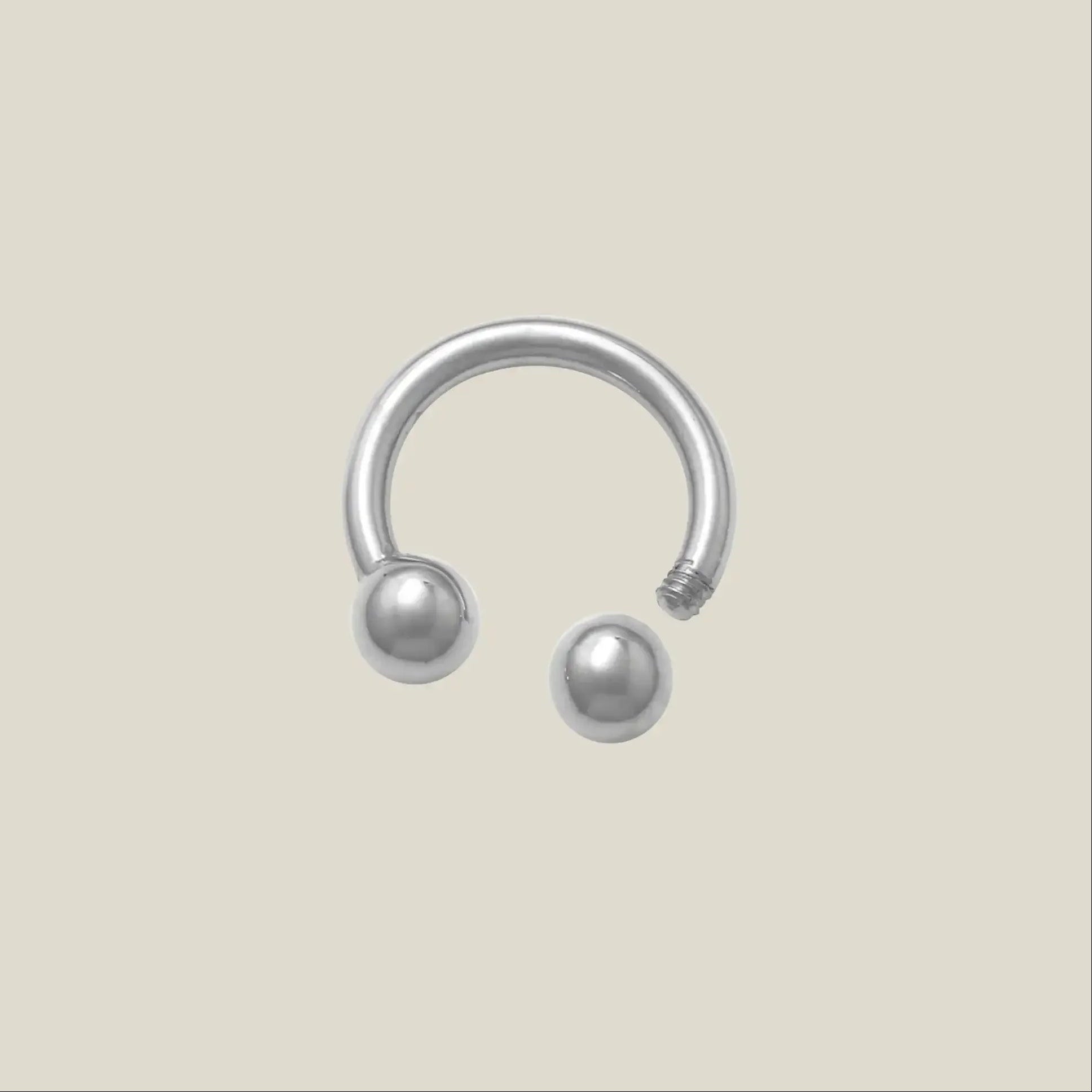 14K Solid Gold Plain Horseshoe Hoop – Anygolds