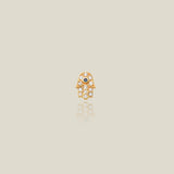 Sapphire Hamsa Stud - Anygolds