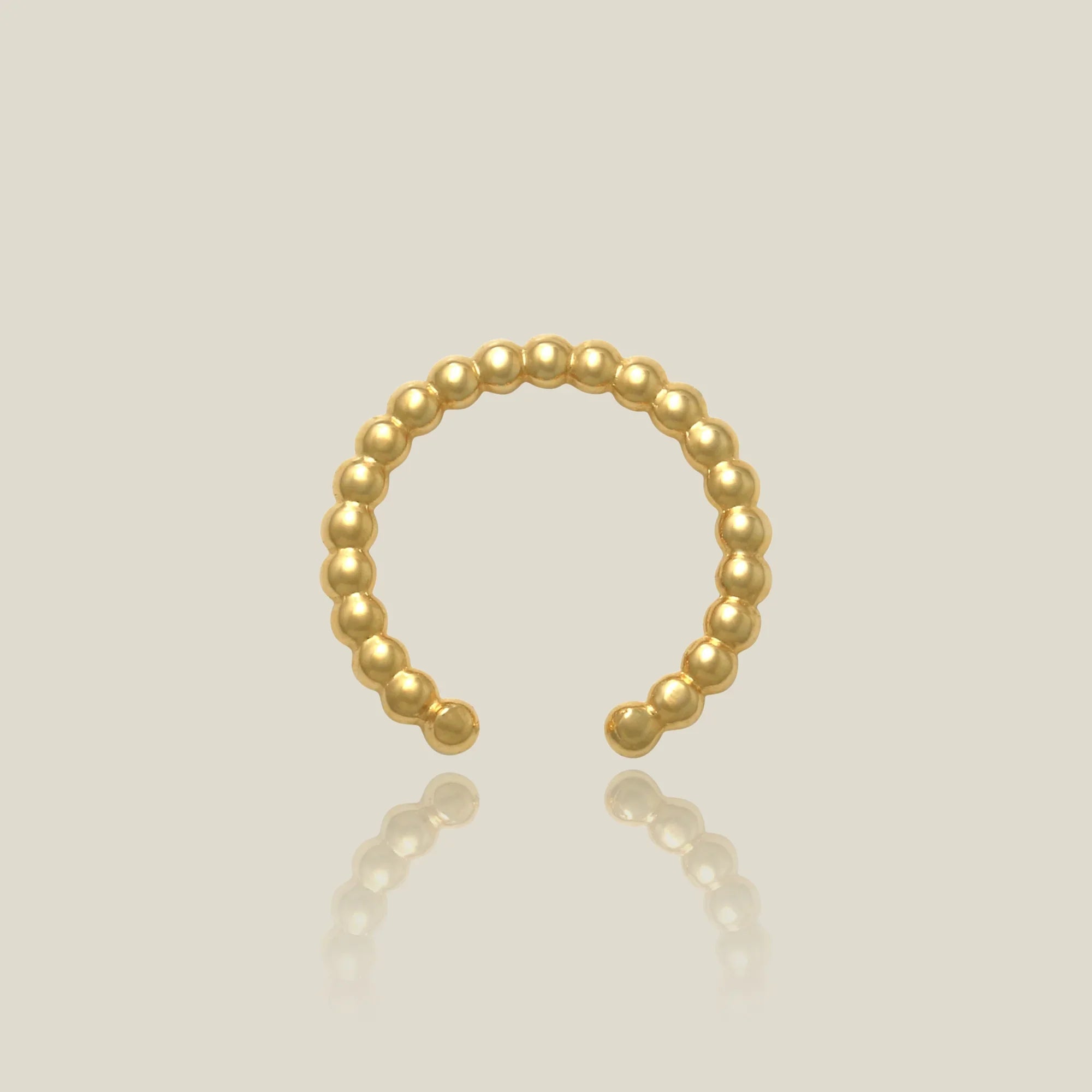 Beaded Gold Ear Cuff - Anygolds