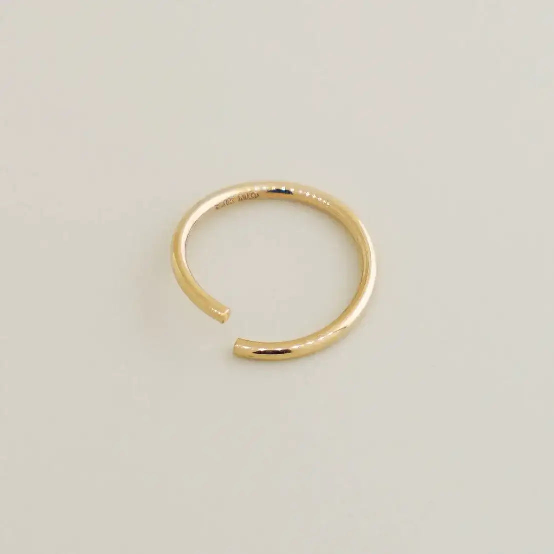 14K Solid Gold Seamless Continuous Hoop – Anygolds