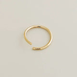 14K Solid Gold Seamless Continuous Hoop – Anygolds