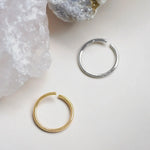 14K Solid Gold Seamless Continuous Hoop – Anygolds