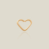 14k Solid Gold Heart Daith Hoop - Anygolds 