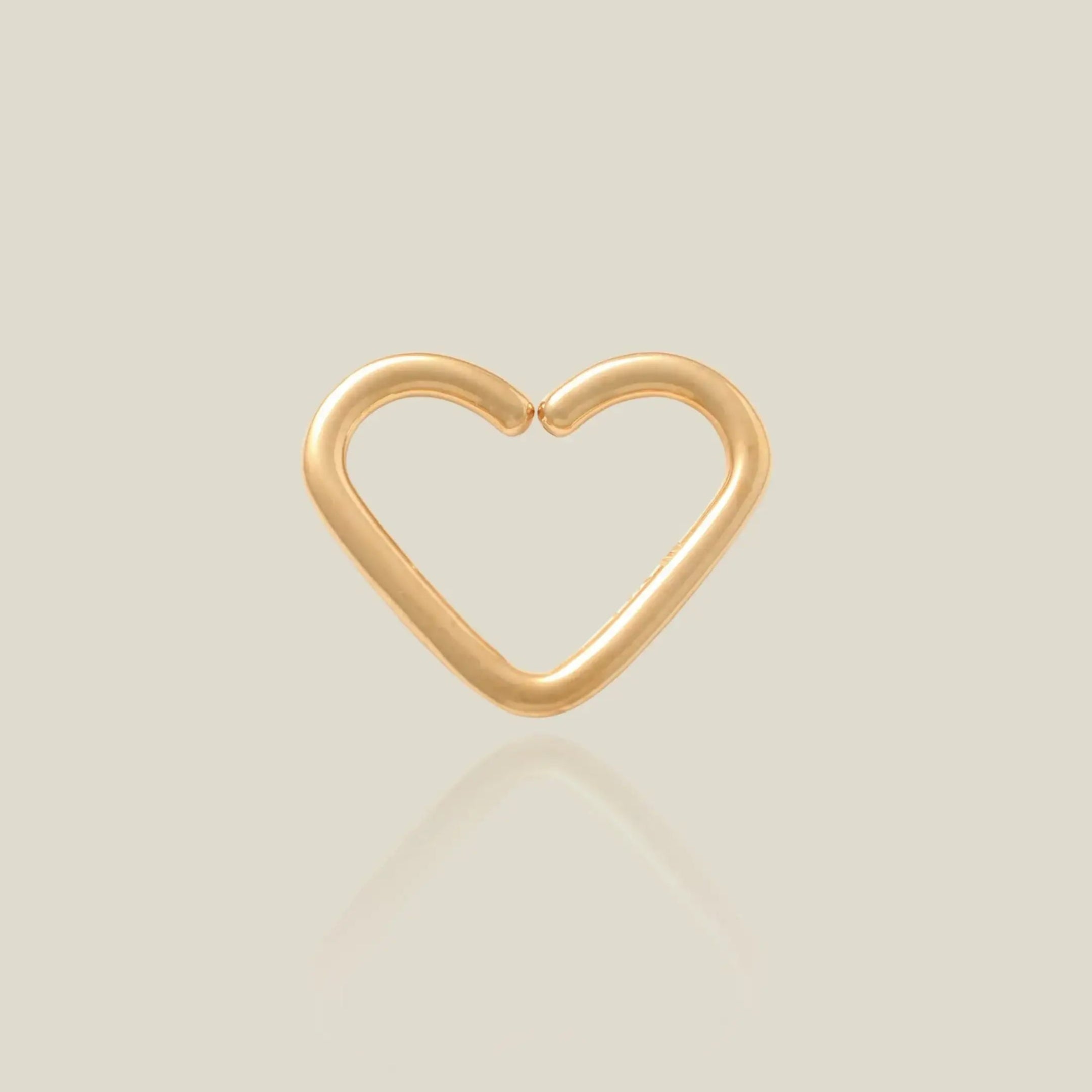 14k Solid Gold Heart Daith Hoop - Anygolds 