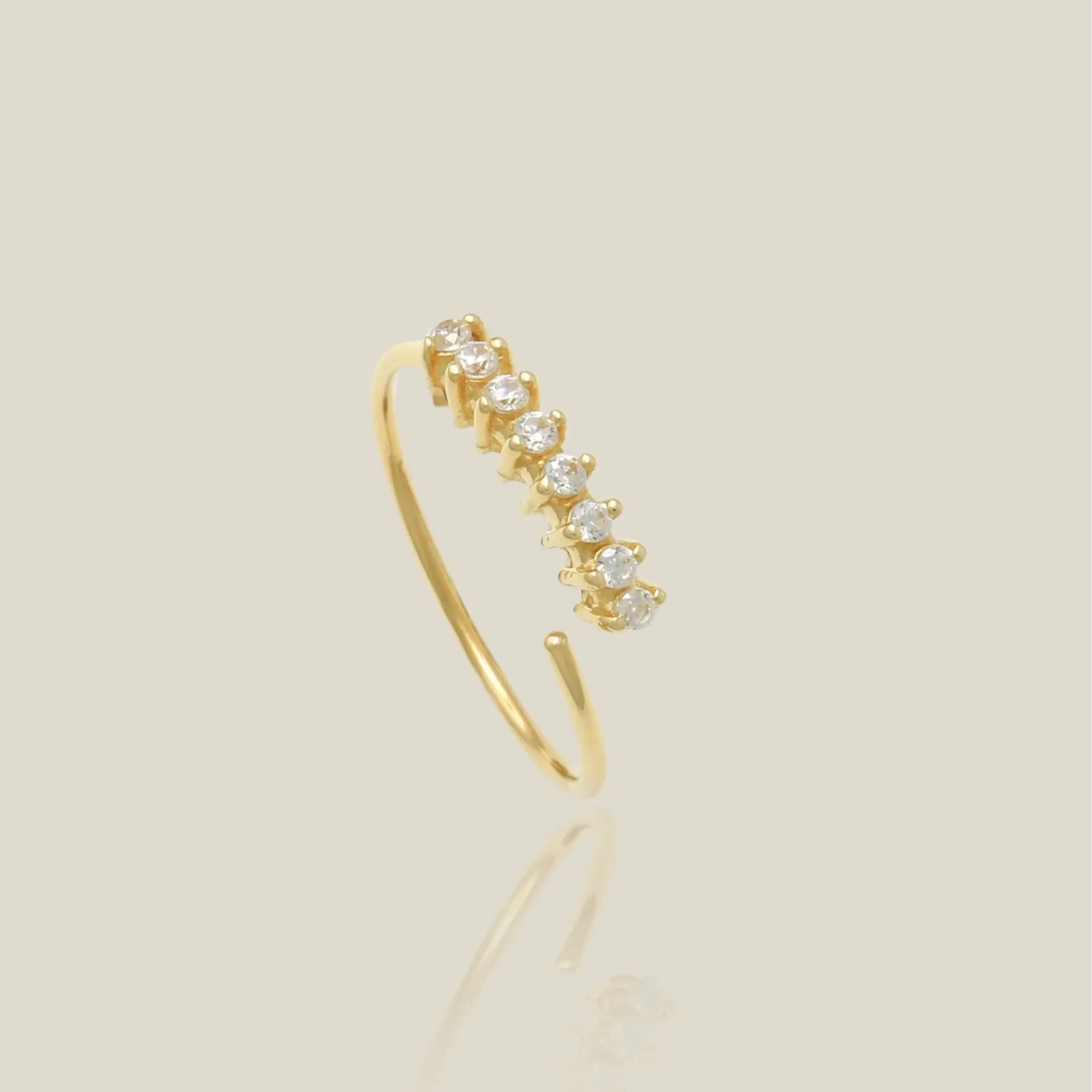 14K Solid Gold Baguette CZ Endless Hoop – Anygolds