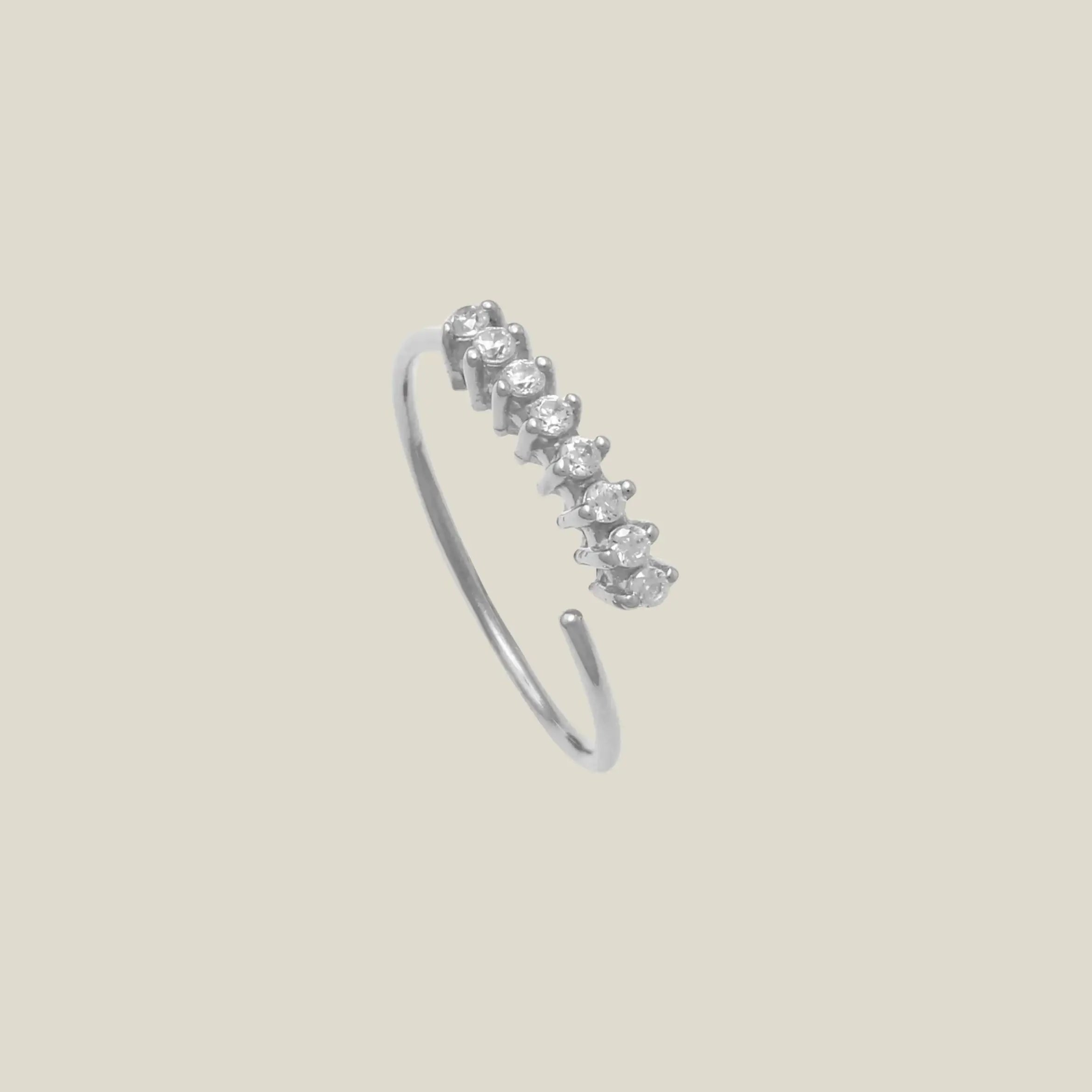 14K Solid Gold Baguette CZ Endless Hoop – Anygolds