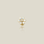 White Daisy Flower Stud - Anygolds