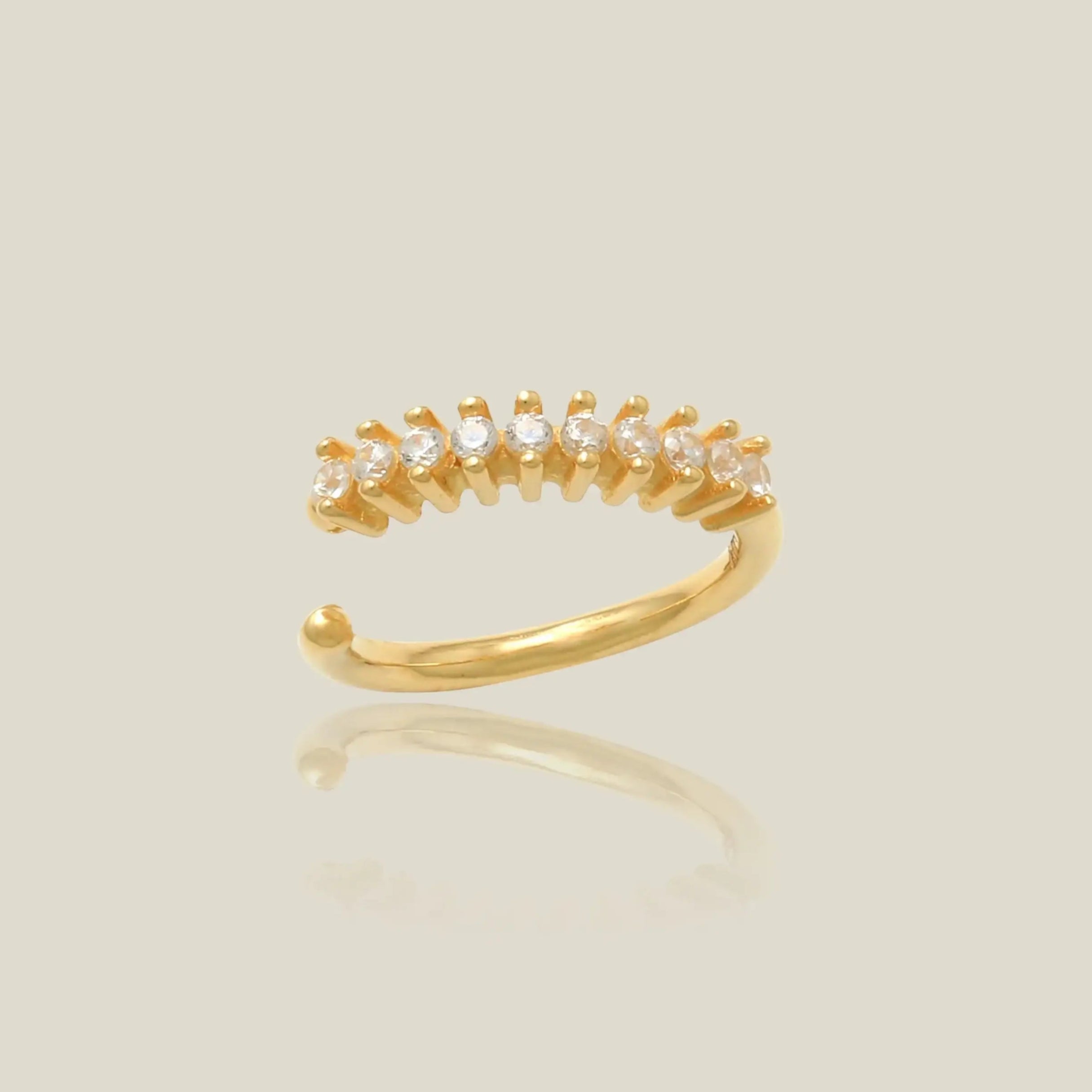 14K Solid Gold Baguette CZ Endless Hoop – Anygolds