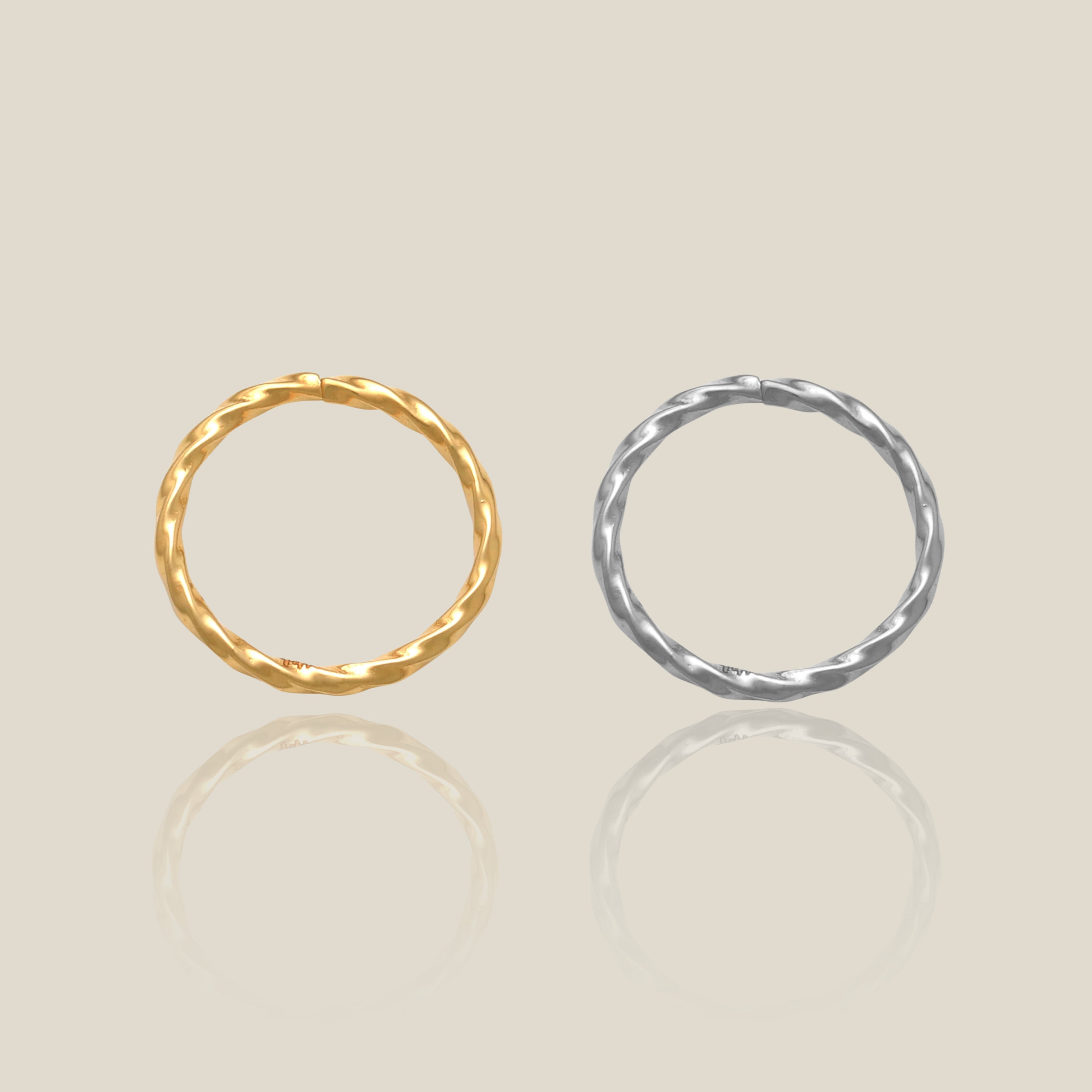 Twisted Thin Hoop - Anygolds