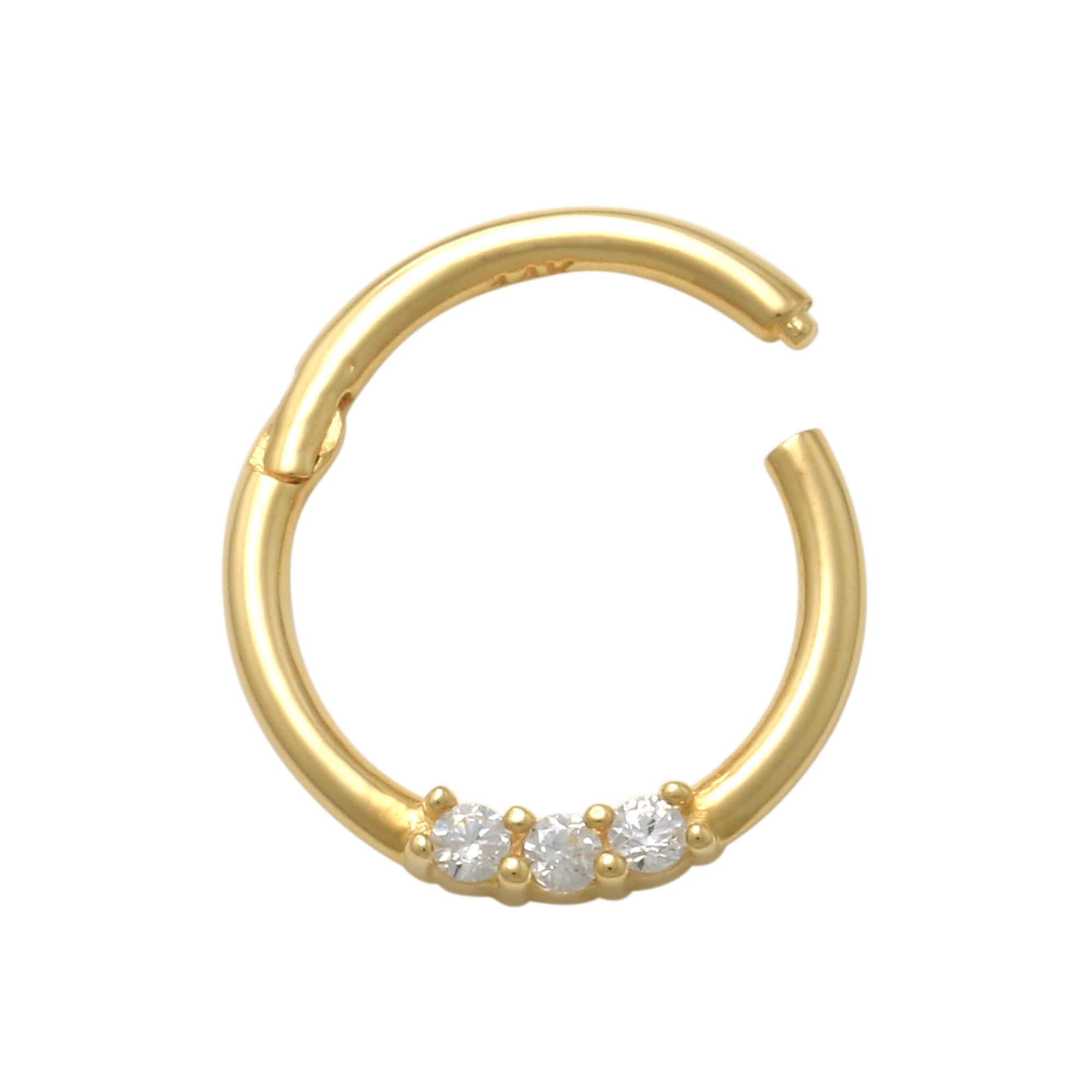 Triple Diamond Hoop - Anygolds