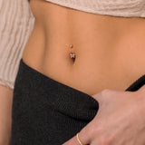 Butterfly Marquise CZ Belly Piercing