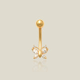 Marquise Butterfly Curved Barbell - Anygolds