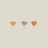 Matte-Finish Heart Stud - Anygolds