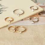 14K Solid Gold Single Diamond Clicker Hoop – Anygolds