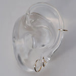 14K Solid Gold Single Diamond Clicker Hoop – Anygolds