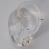 14K Solid Gold Single Diamond Clicker Hoop – Anygolds