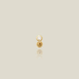 CZ Flat Round Stud - Anygolds