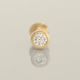 CZ Flat Round Stud - Anygolds